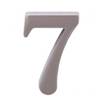 Цифра дверная АЛЛЮР "7" на клеевой основе  хром (600,20)