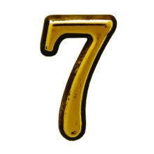 Цифра дверная АЛЛЮР пластик "7" золото (3000,100,20!!!)