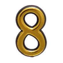 Цифра дверная АЛЛЮР пластик "8" золото (3000,100,20!!!)